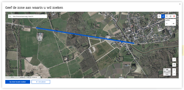 Zoeken op een route